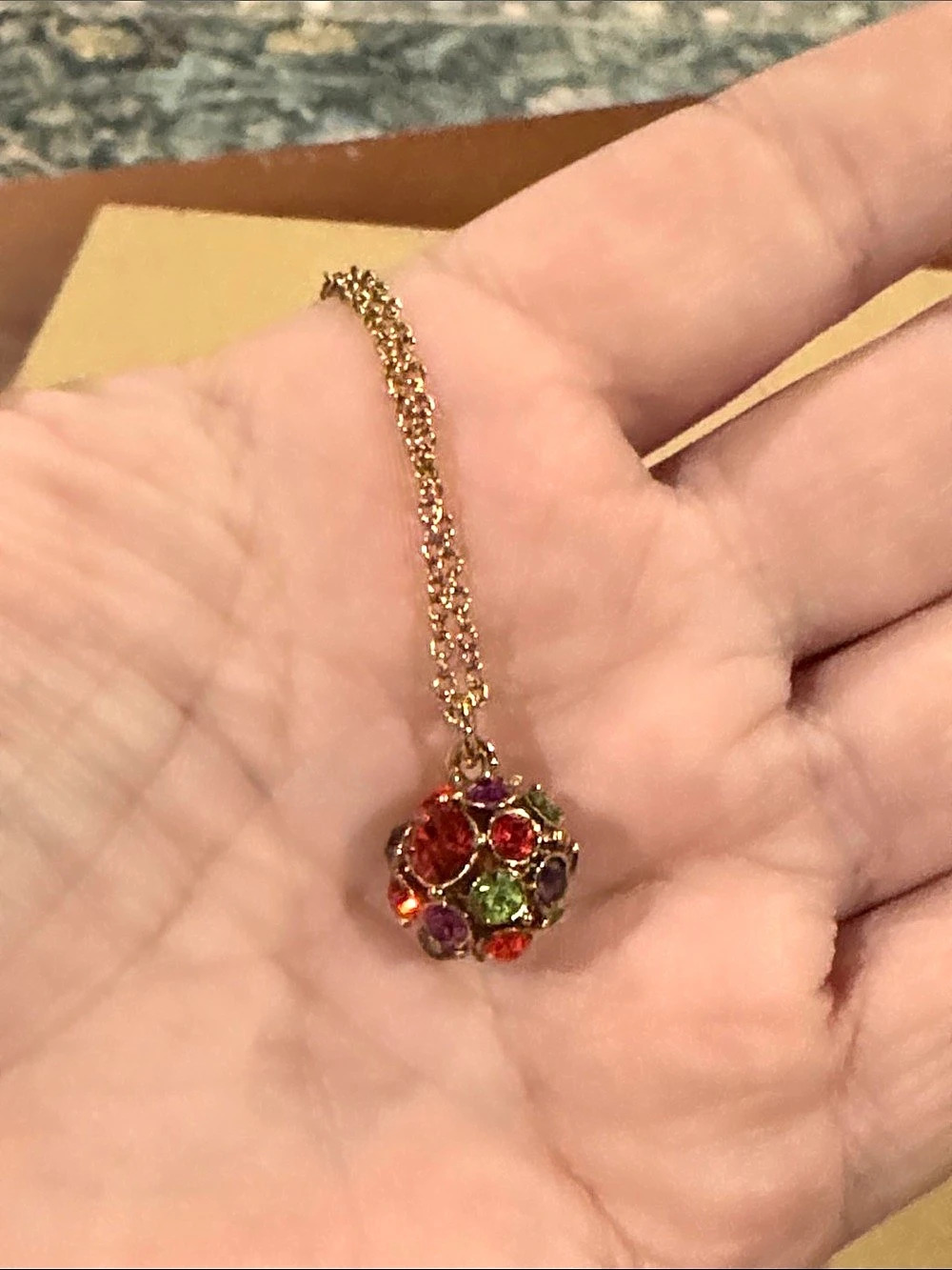 Kate Spade New York Multi Crystal Pave Disco Ball Pendant Necklace